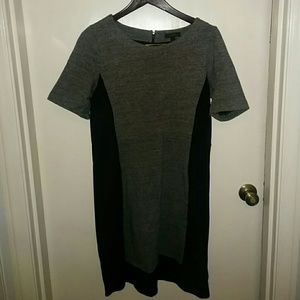 J. Crew Black Grey Gray Dress 10 14 Work